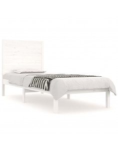 Giroletto Bianco in Legno Massello 75x190 cm Small Single 2