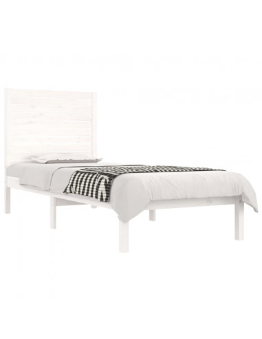 Giroletto Bianco in Legno Massello 75x190 cm Small Single