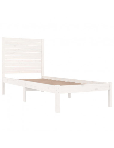 Giroletto Bianco in Legno Massello 75x190 cm Small Single