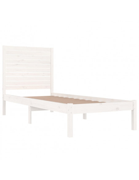 Giroletto Bianco in Legno Massello 75x190 cm Small Single