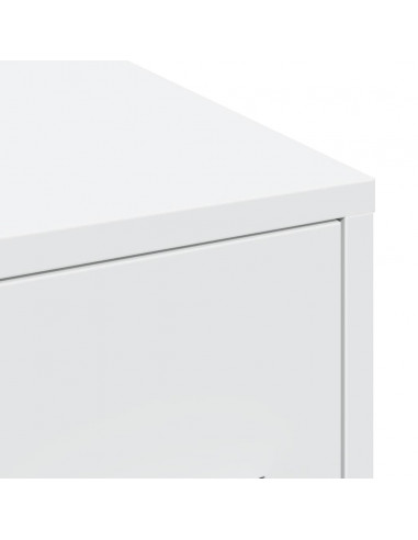 Armadietto da Bagno Stretto con Ruote Bianco in Truciolato