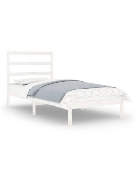 Giroletto Bianco in Legno Massello 90x190 cm Single
