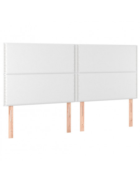 Giroletto con Testiera Bianco 180x200 cm in Similpelle