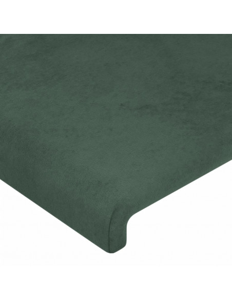 Giroletto con Testiera Verde Scuro 200x200 cm in Velluto