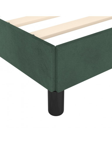 Giroletto con Testiera Verde Scuro 90x200 cm in Velluto