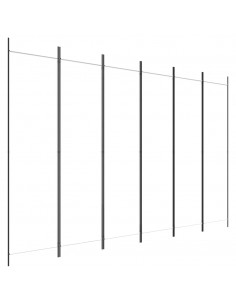 Divisorio a 6 Pannelli Bianco 300x200 cm Tessuto 2