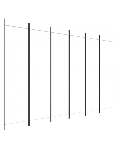 Divisorio a 6 Pannelli Bianco 300x200 cm Tessuto