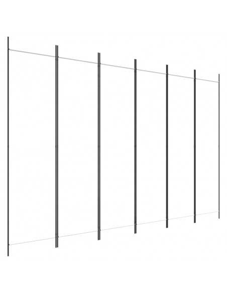 Divisorio a 6 Pannelli Bianco 300x200 cm Tessuto