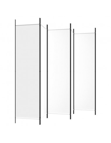 Divisorio a 6 Pannelli Bianco 300x200 cm Tessuto