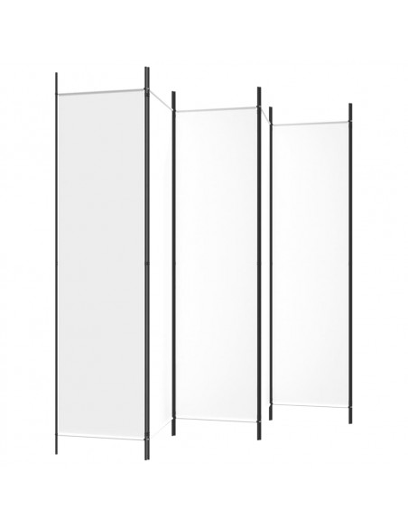 Divisorio a 6 Pannelli Bianco 300x200 cm Tessuto