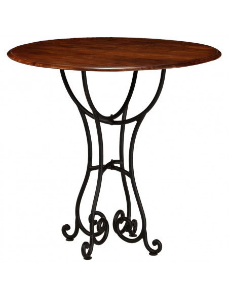 Set Tavolo da Pranzo 5 pz Legno Massello di Acacia e Sheesham