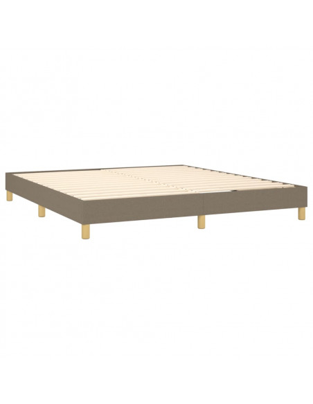 Giroletto a Molle con Materasso Tortora 160x200 cm in Tessuto