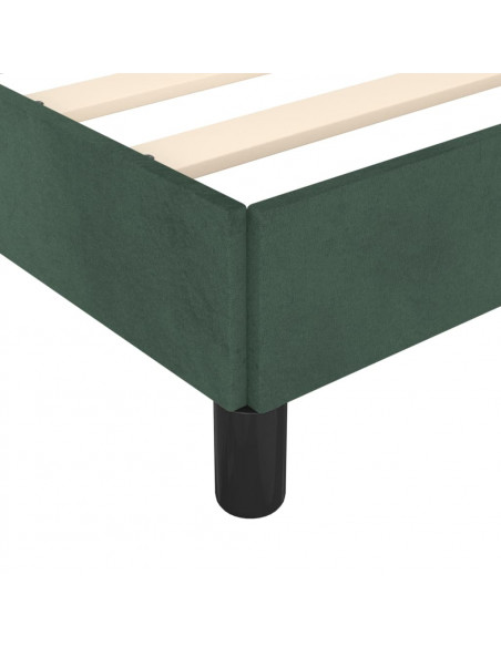 Giroletto con Testiera Verde Scuro 140x200 cm in Velluto