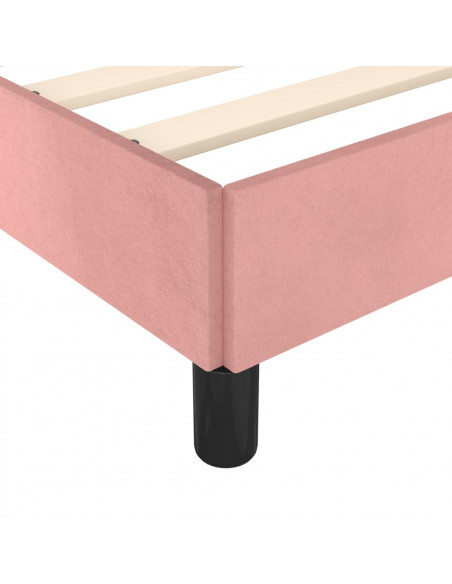 Giroletto con Testiera Rosa 90x190 cm in Velluto