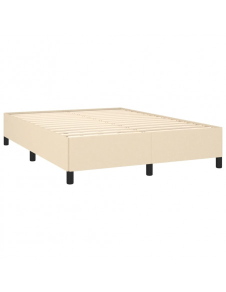 Giroletto a Molle con Materasso Crema 140x19 cm in Tessuto