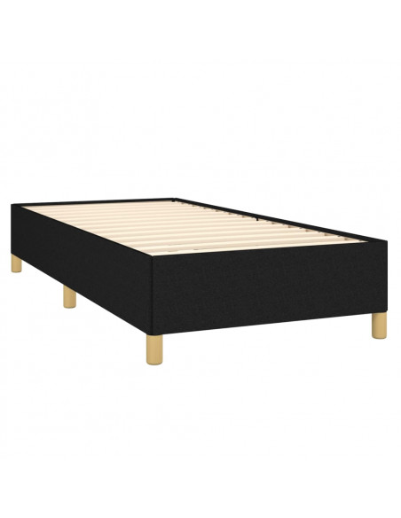 Giroletto a Molle con Materasso Nero 90x190 cm in Tessuto