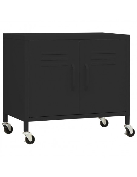 Armadietto Nero 60x35x56 cm in Acciaio