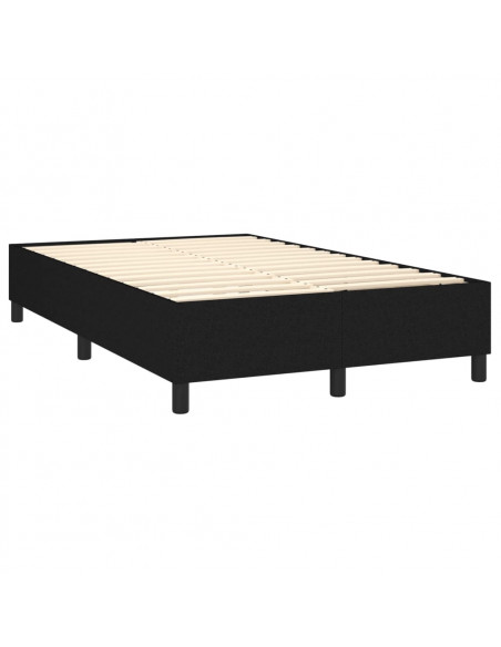 Giroletto a Molle con Materasso Nero 120x200 cm in Tessuto