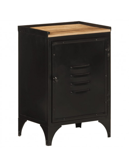 Set Mobili da Bagno 5 pz in Ferro e Legno Massello di Mango