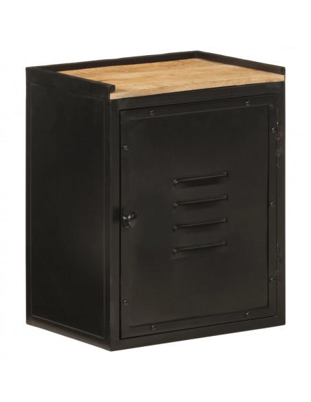 Set Mobili da Bagno 5 pz in Ferro e Legno Massello di Mango
