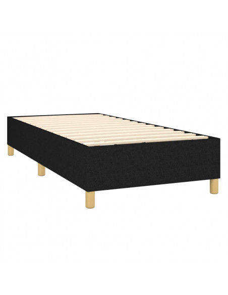Giroletto a Molle con Materasso Nero 90x200 cm in Tessuto