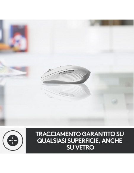 Logitech MX Anywhere 3 per Mac – Mouse Compatto Performante, Wireless, Scroller Magnetico Veloce, Su Ogni Superficie, Sensore 