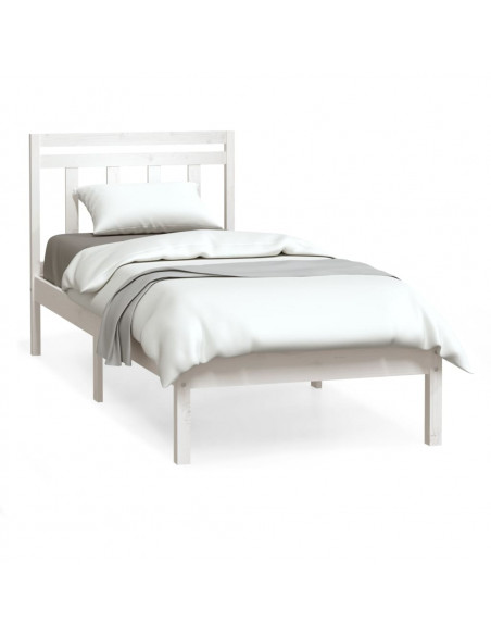Giroletto Bianco 90x190 cm Single in Legno Massello