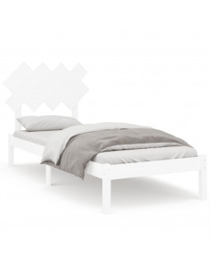 Giroletto Bianco 90x190 cm Single in Legno Massello 2