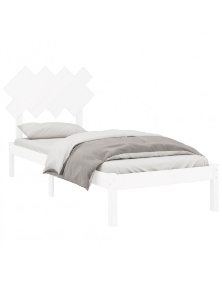 Giroletto Bianco 90x190 cm Single in Legno Massello