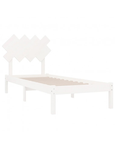 Giroletto Bianco 90x190 cm Single in Legno Massello