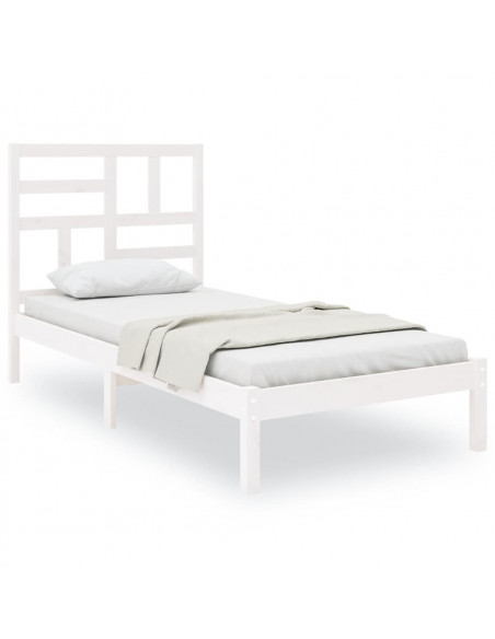 Giroletto Bianco in Legno Massello 90x190 cm Single