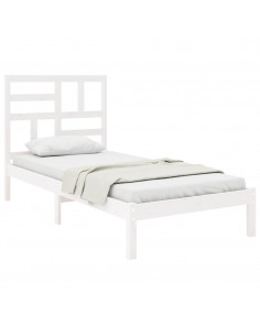 Giroletto Bianco in Legno Massello 90x190 cm Single 2