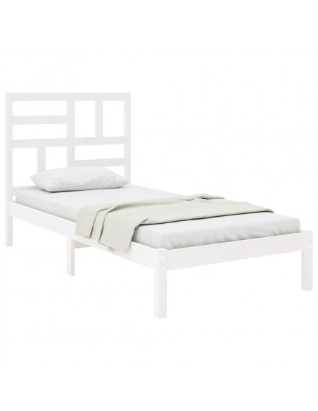 Giroletto Bianco in Legno Massello 90x190 cm Single