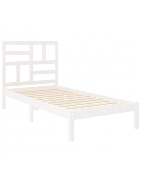 Giroletto Bianco in Legno Massello 90x190 cm Single