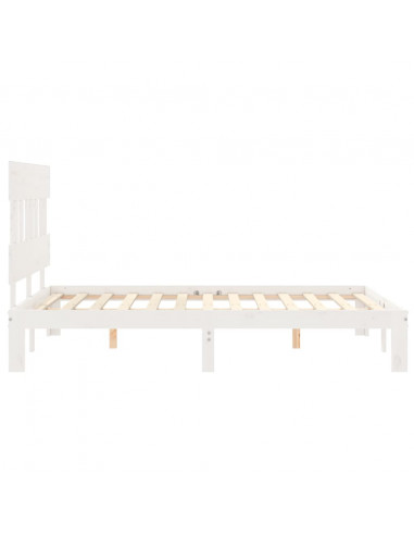 Giroletto con Testiera Bianco Small Double Legno Massello