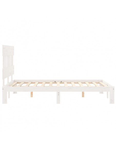 Giroletto con Testiera Bianco Small Double Legno Massello