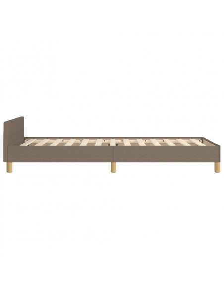 Giroletto con Testiera Tortora 90x200 cm in Tessuto