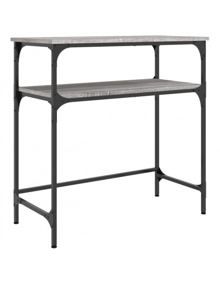 Tavolino Consolle Grigio Sonoma 75x35,5x75 cm Legno Multistrato