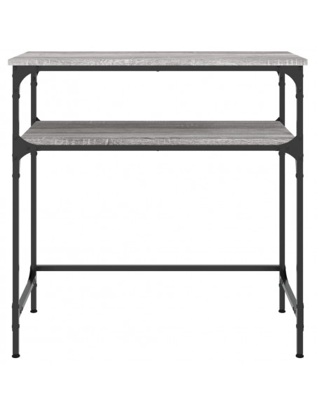 Tavolino Consolle Grigio Sonoma 75x35,5x75 cm Legno Multistrato