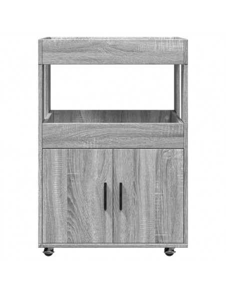 Carrello Bar Grigio Sonoma 60x39,5x89 cm in Legno Multistrato