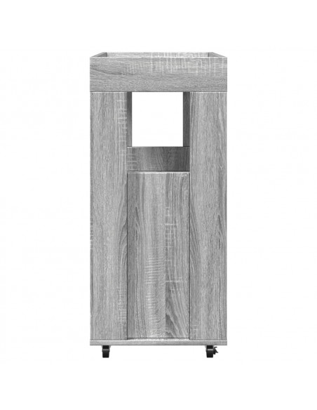 Carrello Bar Grigio Sonoma 60x39,5x89 cm in Legno Multistrato