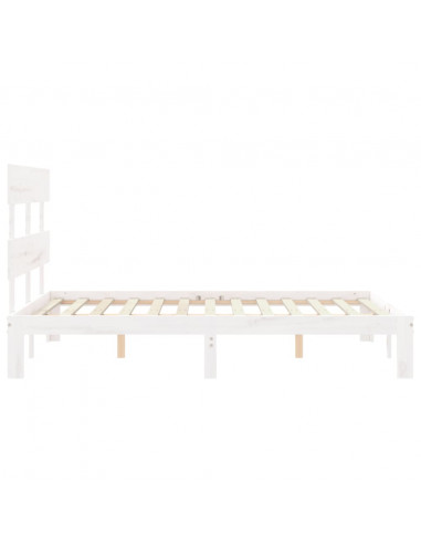 Giroletto con Testiera Bianco Small Double Legno Massello