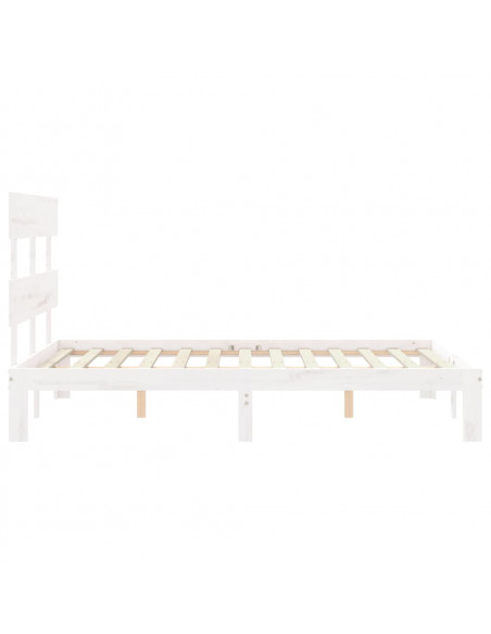 Giroletto con Testiera Bianco Small Double Legno Massello