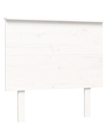 Giroletto con Testiera Bianco Single in Legno Massello