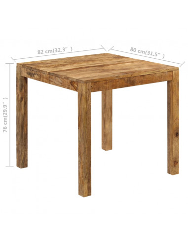 Tavolo per Sala da Pranzo in Legno Massello di Mango 82x80x76cm