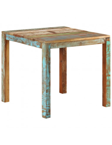 Tavolo da Pranzo 82x80x76 cm in Legno Massello di Recupero