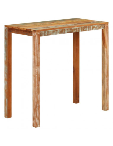 Tavolo da Bar 112x55x108 cm in Legno Massello di Recupero