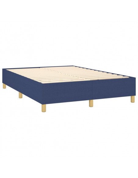 Giroletto a Molle con Materasso Blu 140x200 cm in Tessuto