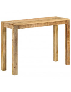 Tavolo Consolle 110x35x76 cm in Legno Massello di Mango Grezzo