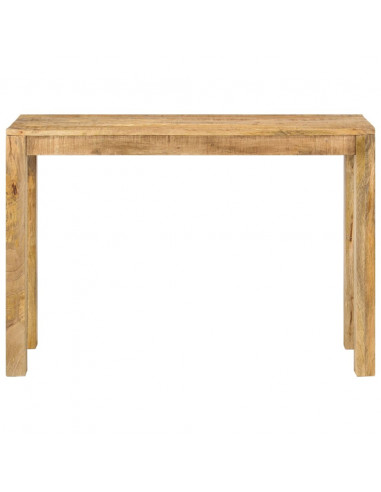Tavolo Consolle 110x35x76 cm in Legno Massello di Mango Grezzo